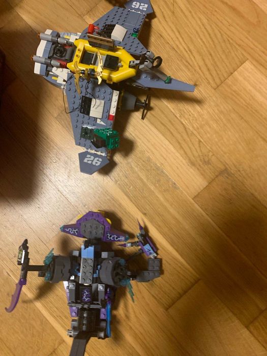 Klocki LEGO mieszane + 2 skrzynki i 3 zebrane modele. 6 kg