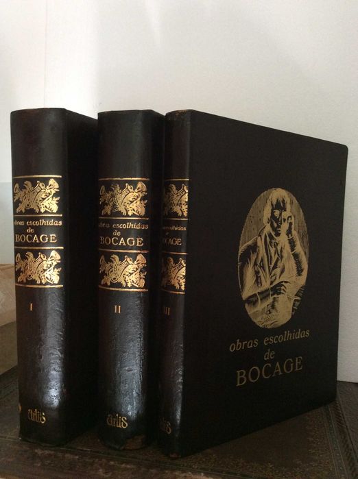 Excelente obra. Bocage - Obras Escolhidas. 3 volumes. Último preço