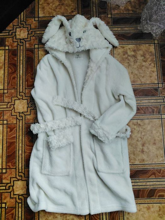 Махровий плюшевий халат на дівчинку 7-8 років