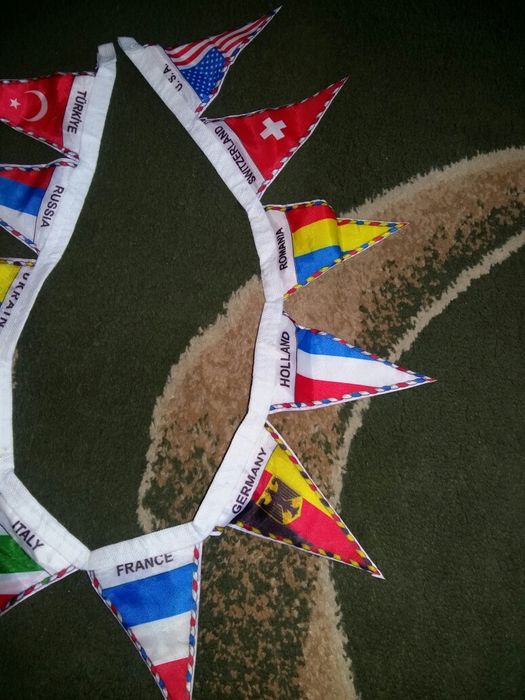 Флаги разных стран, лента.