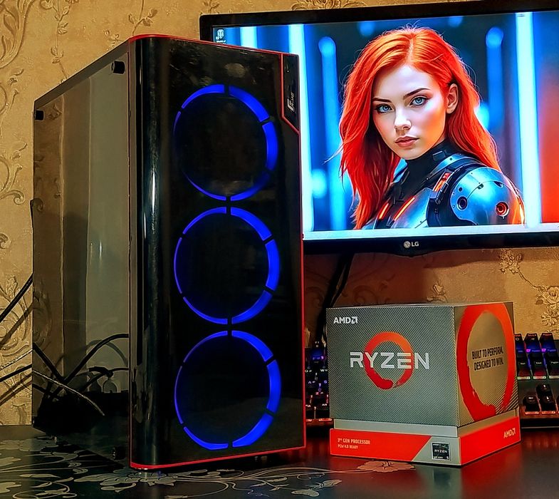 ПК RX570 8gb+ Ryzen 3 3100+ 8/16Gb DDR4 3200mhz ігровий компьютер AM4