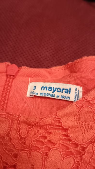MAYORAL Kombinezon łączony haft 134 koralowy