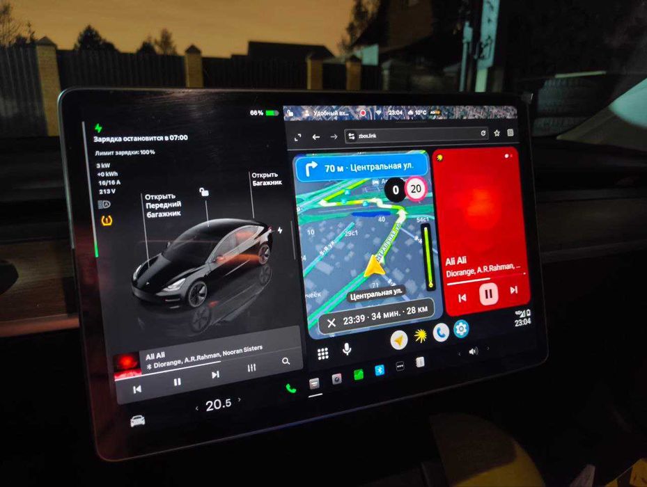 Android Auto и CarPlay приставка для Tesla на чипе AMD, новое.