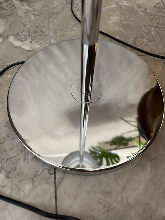 Elegancka lampa stojaca szara / srebrna