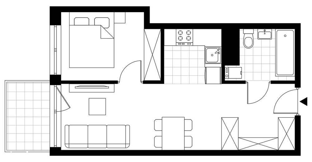 2-pokojowe mieszkanie 36m2 + balkon Bezpośrednio