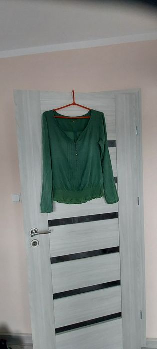Koszula damska zielona bershka M rękaw 3/4