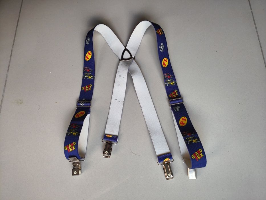 Szelki dzieciece z autkami F1 i napisem GRAND PRIX