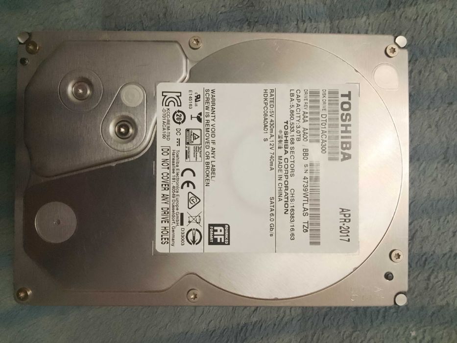 Жёсткий диск Toshiba 3 ТБ