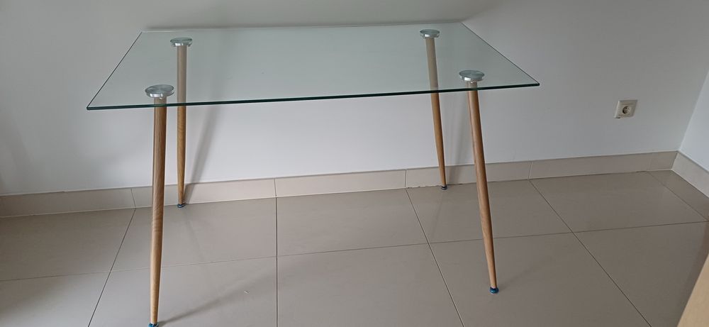 Mesa vidro como nova