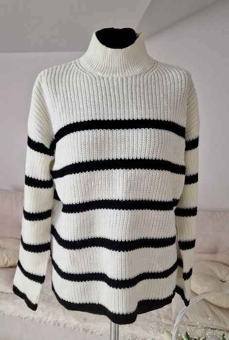 Golf ecru,paski"New Look".