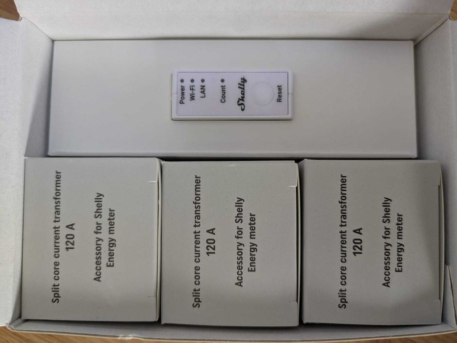 Vendo Shelly PRO 3EM NOVO - 3 x 120 A - Medidor de Energia