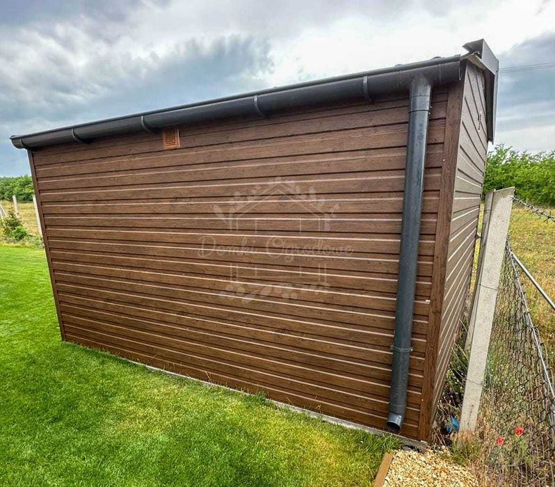 Schowek - domek ogrodowy 2,7x3,5mciemny orzech  drewnopodobny  ID1047