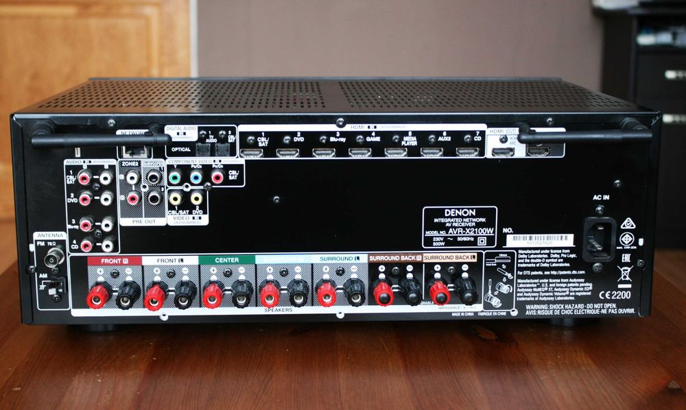 Mocny amplituner Denon X 2100 Bluetooth wzmacniacz 150 watt