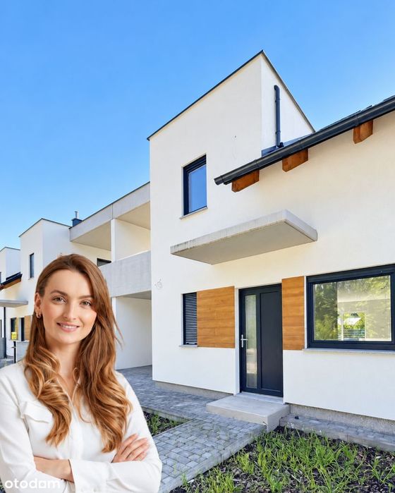 Nowoczesny dom szeregowy z 2 tarasami | 91 m² | 4 pokoje | Boszkowo