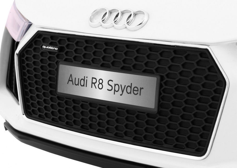 Autko pojazd samochód na akumulator dla dzieci Audi R8 Spyder Biały