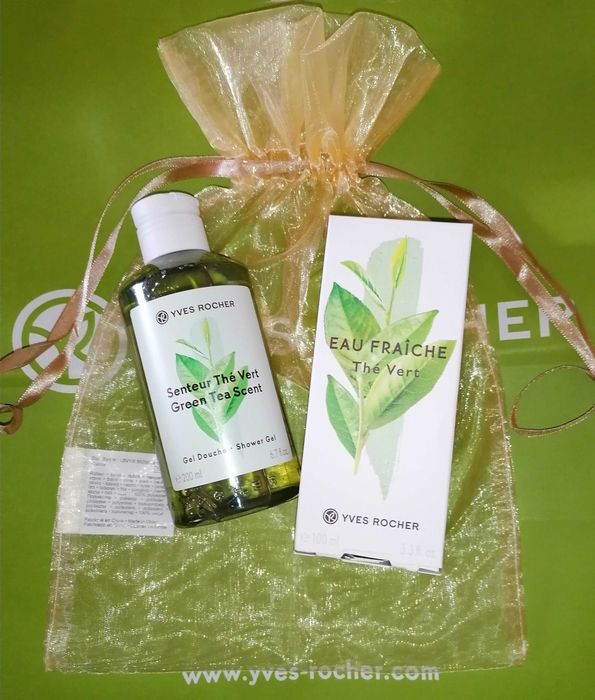 Подарочный набор Зеленый чай The Vert вода 100мл и Гель для душа 200мл Yves Rocher Ів Роше Ив Роше зелений чай