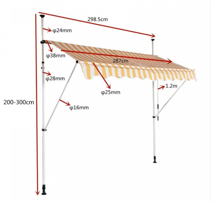 Markiza balkonowa tarasowa