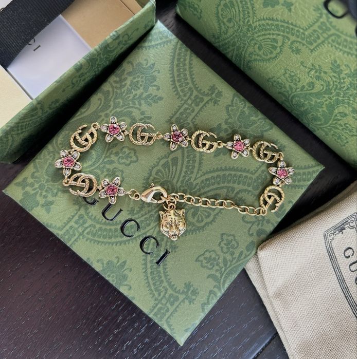 Piekna bransoletka Gucci w kwiatki