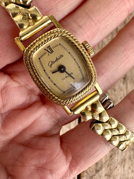 Glashütte 17 Rubis – damski zegarek vintage mechaniczny, biżuteryjny