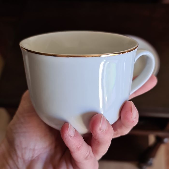 Serviço de chá de 6 + 6 peças porcelana novo - linha Hotesse