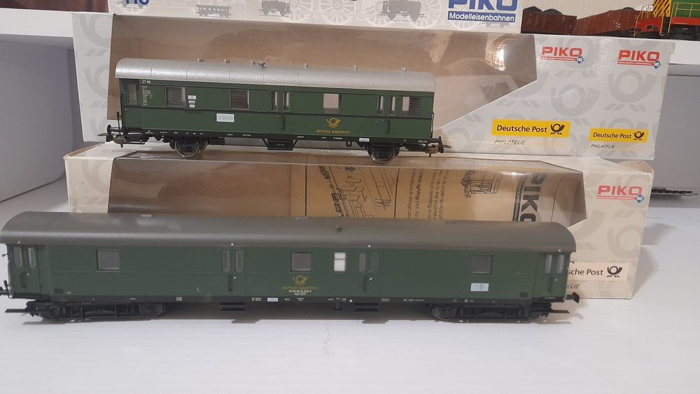 Ж.д модели почтовых. вагонов  фирмы Piko HO  1/87  Roco Deutsche Post