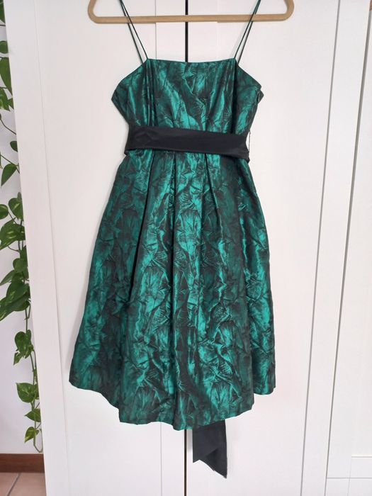 Vestido verde metalizado