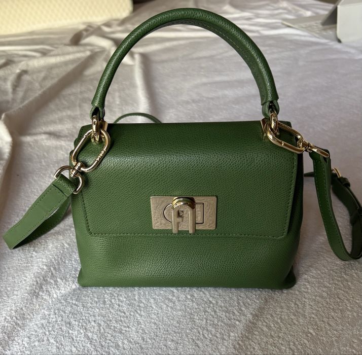 Furla 1927 torebka skórzana zielona