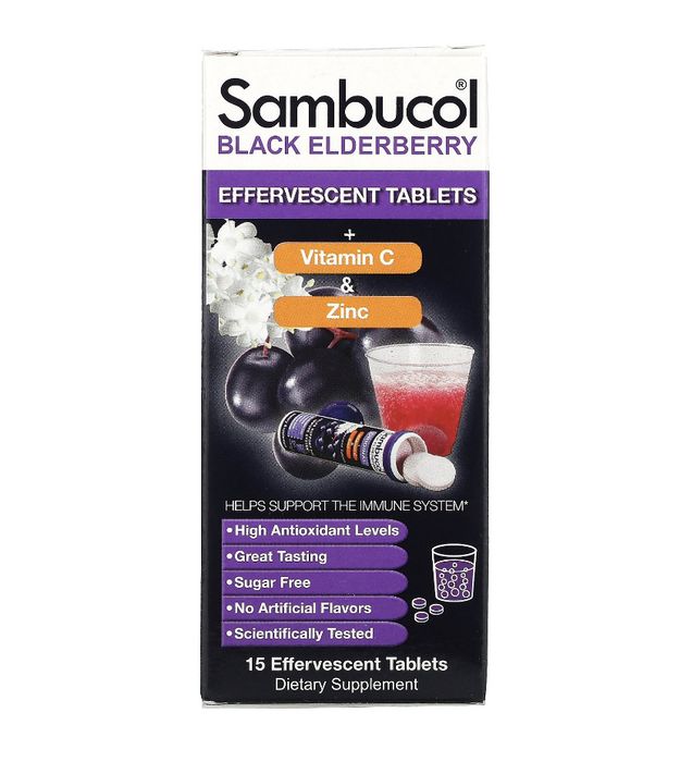 Бузина, Сироп черной бузины для детей, Sambucol