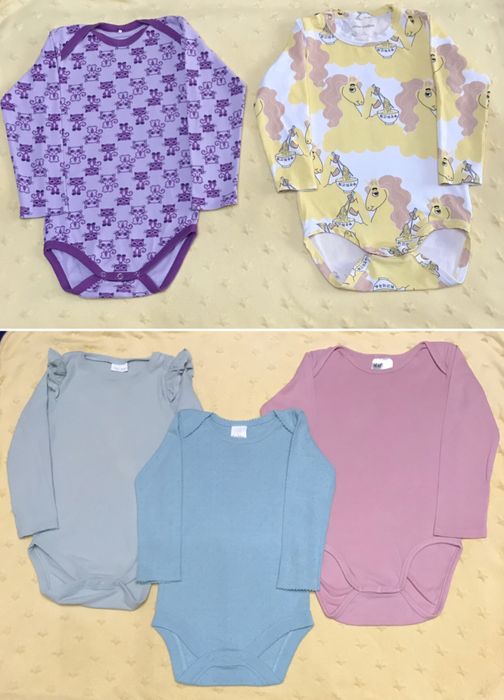 Бодіки на дівчинку 62, 68, 74, 80, 86, 92, 98 р.