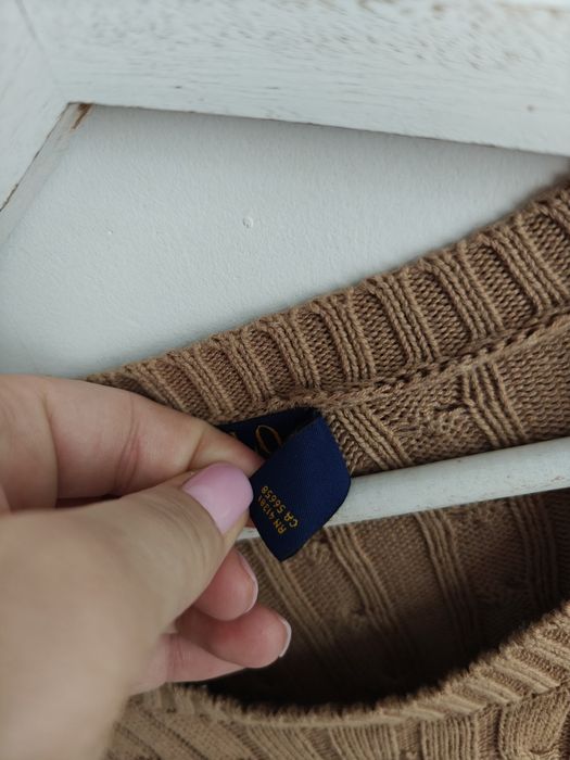 Ralph Lauren sweter warkocz męski logowany  L