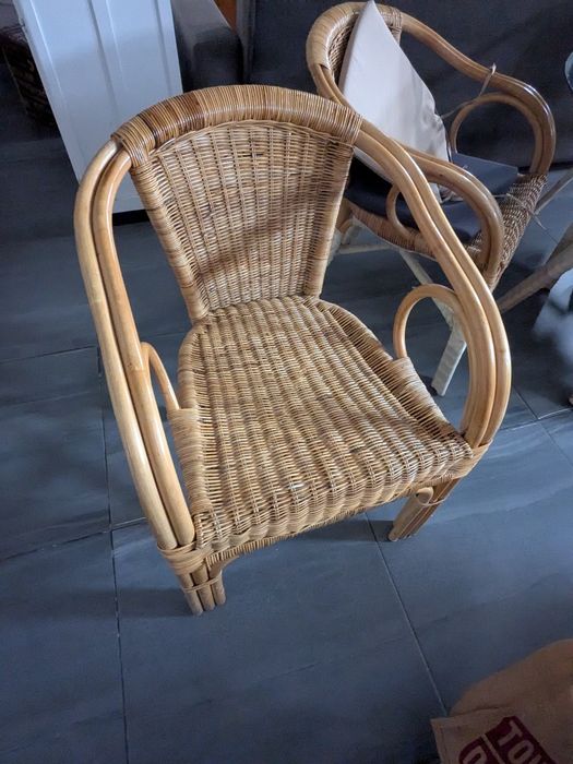 Conjunto mesa e cadeiras bambu