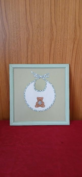 Quadro bordado á  mão,  antigo