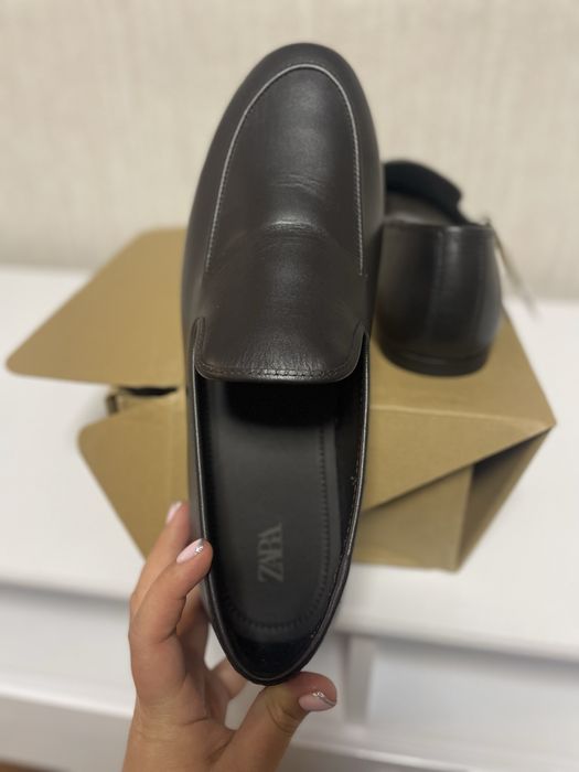 Шкіряні лофери Zara чоловічі