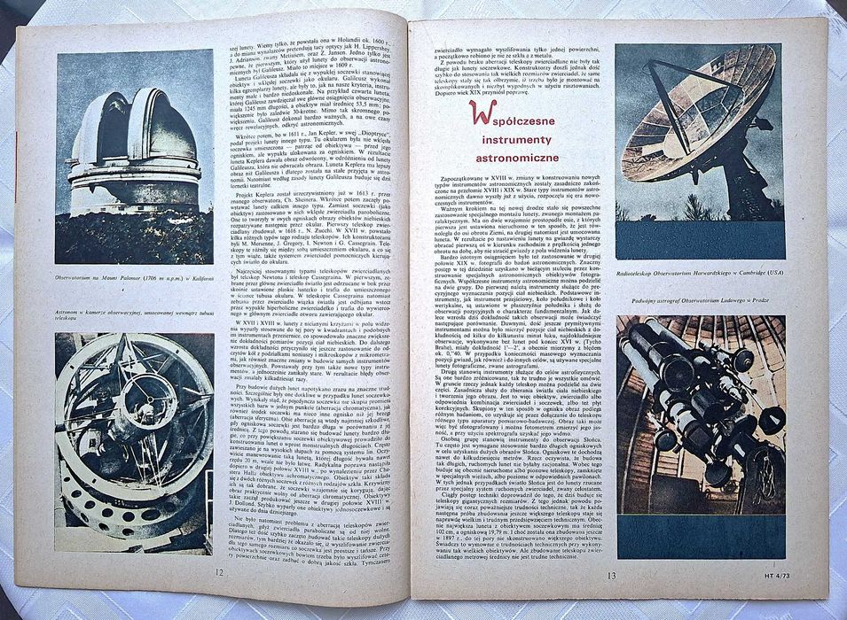 Horyzonty Techniki Nr.4 , 1973r,  miesięcznik naukowo-techniczny, PRL