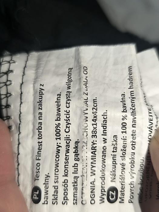 Torba na zakupy bawełniana shopperka