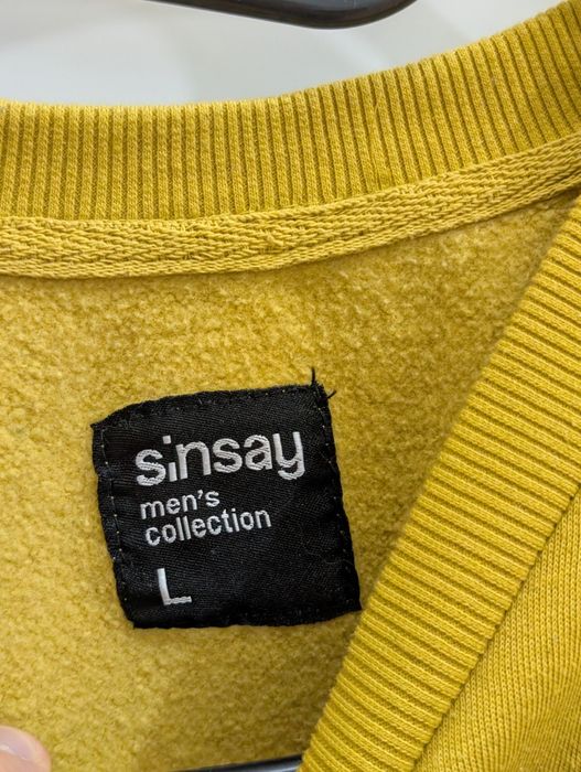 Męska żółta bluza sweter Sinsay rozmiar L