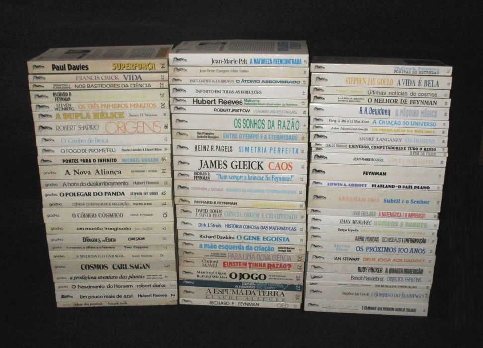 Livros Colecção Ciência Aberta Gradiva 1 a 40