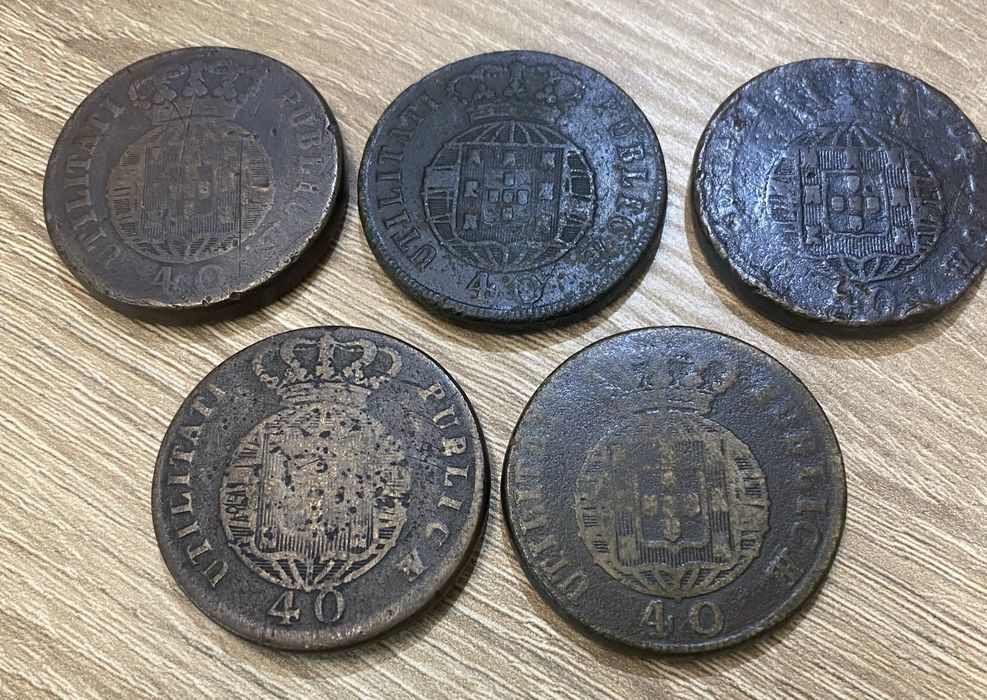 Moedas Lote Patacos D JOAO VI - 40 Reis 1820/21/22/23/23