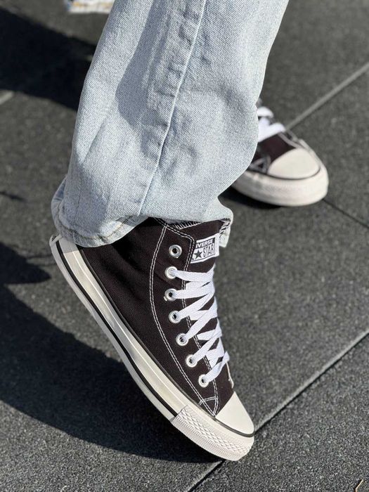 Яскраві чорні класичні кеди конверс converse all star 36-41р. модель унісекс!