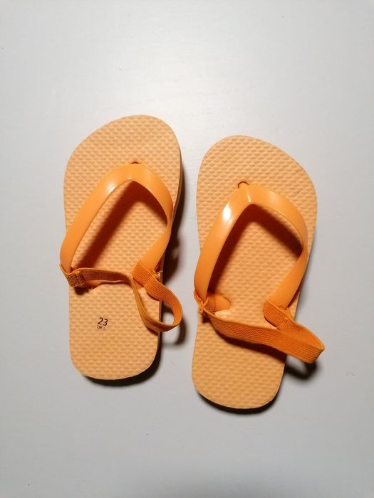 Chinelos Laranja de Bebé