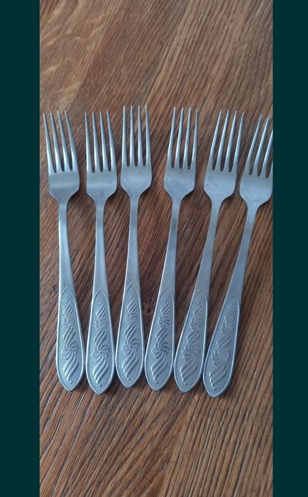 Sztućce widelce obiadowe zestaw 6 sztuk