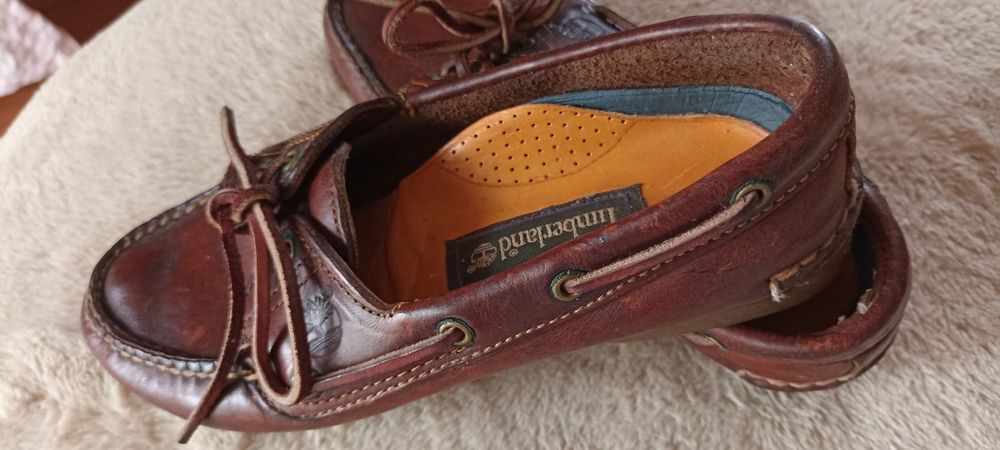 Moucassins em pele castanho de Sra