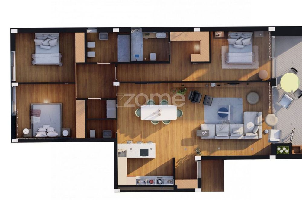 Apartamento T3 Novo em Fonte Arcada, Póvoa de Lanhoso