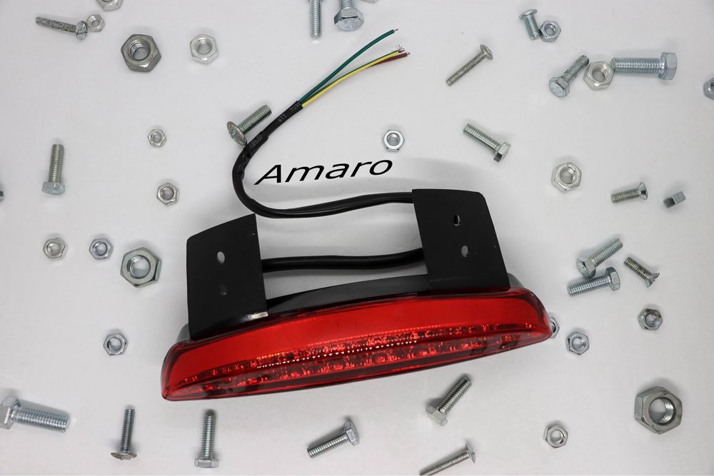 Luz Led Traseira para Guarda Lamas de Moto Estilo Bobber/Chopper (Vermelho)| NOVA