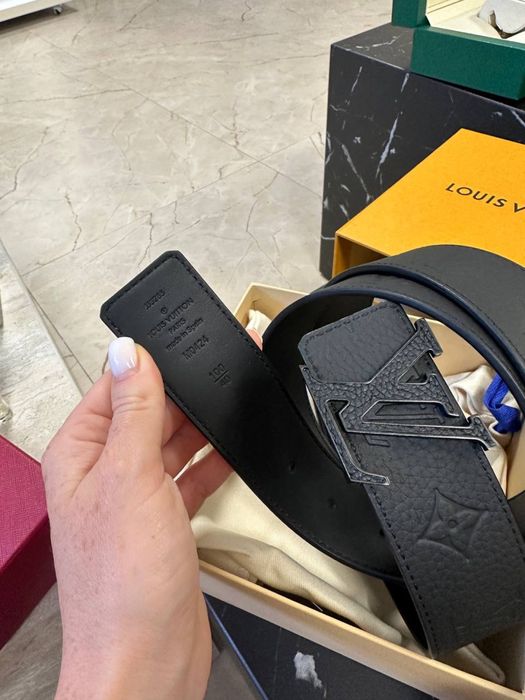 Ремінь Louis Vuitton чоловічий ремень повний комплект бутика шкіряний ремень мужской