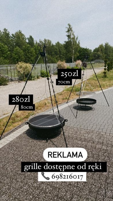 Grill trójnóg ruszto 60cm