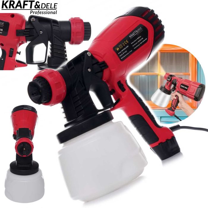 KRAFT&DELE Pistolet Do Malowania Elektryczny450w Hvlp 1000ml KD1655