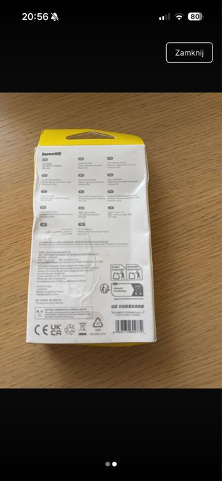 Baseus Crystal Shine kabel USB-C → Lightning 2 m / 20W – nowy