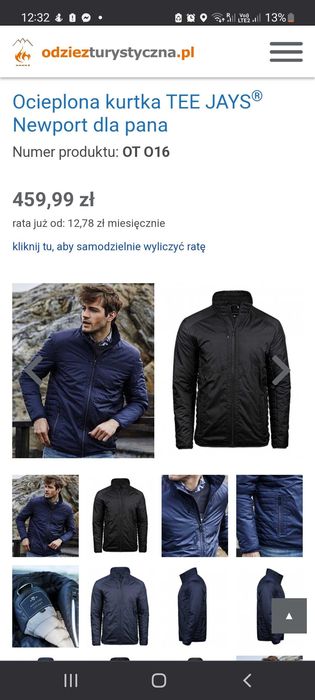 Nowa kurtka męska unisex