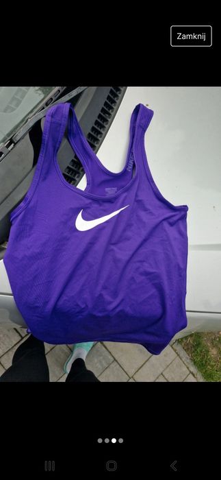 Bluzka Nike PRO fioletowa